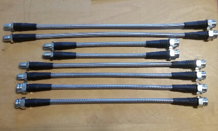 Techna-Fit 3000GT Stealth Stainless Steel Braided Brake Lines FWD Clear
