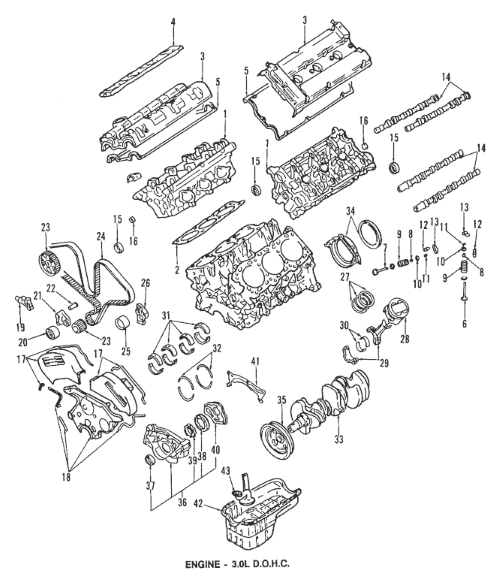 Mistubishi OEM 3000GT/Stealth Lower Timing Cover Gasket 93-99