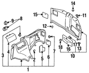 Mitsubishi OEM 3000GT/Stealth Rear Catch Bracket (Trim)