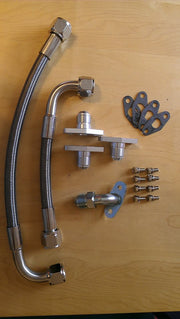 Ninja Performance 3000GT Stealth SS Braided Turbo Oil Return Kit