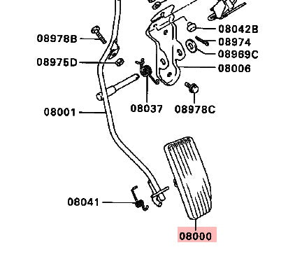 Mitsubishi OEM 3000GT Stealth Gas Pedal 91-96