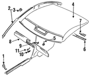 Mitsubishi OEM Coat Hanger Cover Dark Gray