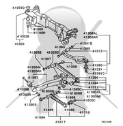 Mitsubishi OEM 3000GT Stealth FWD Rear Lower Assist Arm Concentric Bolts/Washers/Nuts