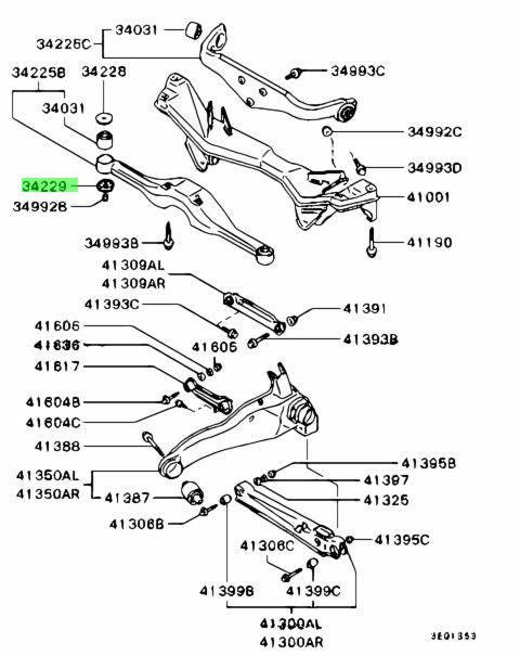 Mitsubishi OEM AWD Getrag 6 spd Shift Shaft Return Spring