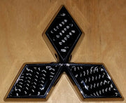 Ninja Performance Carbon Fiber Mitsubishi Emblem - Chrome Base 2 7/16
