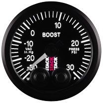 STACK Pro Control 52mm Boost Pressure Gauge ST3512 30PSI