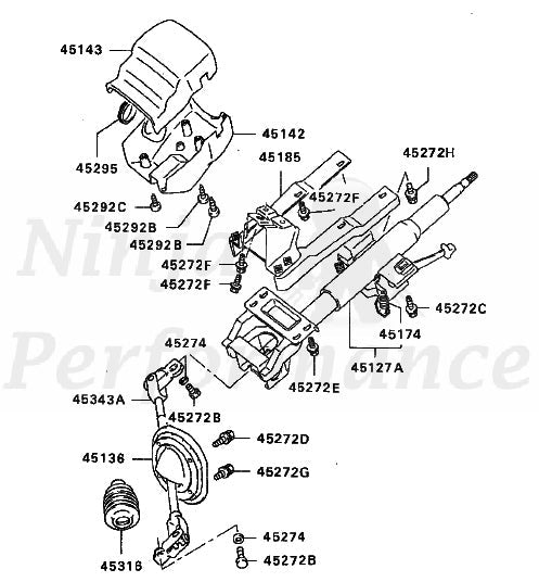 Mitsubishi OEM Steering Column Bolt 8X25
